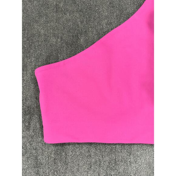 L Space Genessee Off The Shoulder Active Crop Top Deep Pink Size XS NWOT - Picture 2 of 8